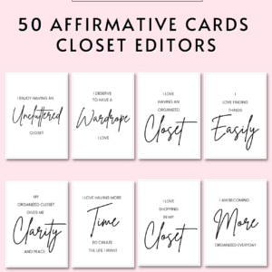50 Affirmation Cards Closet Editor